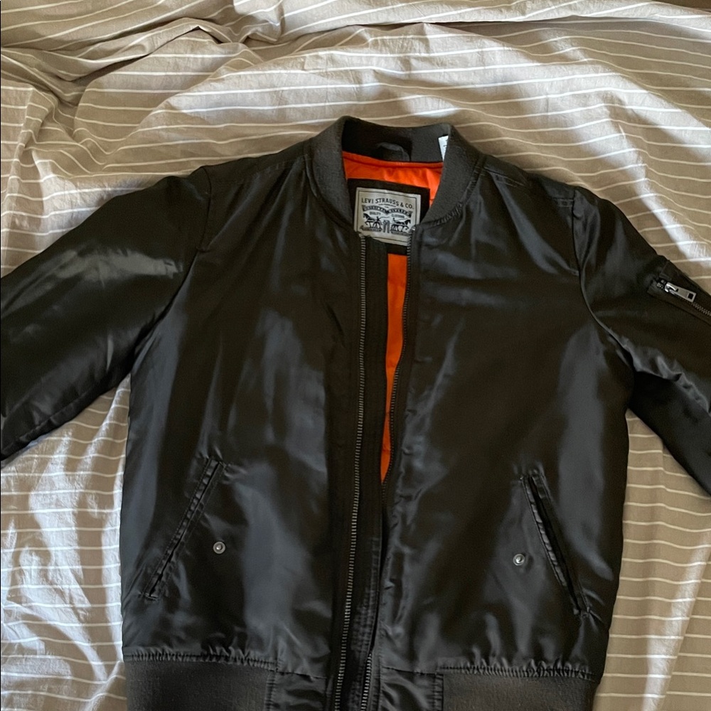 Levi’s green Bomber Jacket with Orange Lining